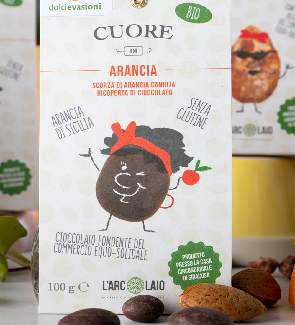 ARANCIA CANDITA RICOPERTA DI CIOCCOLATO BIO 100 GR | COD 4251