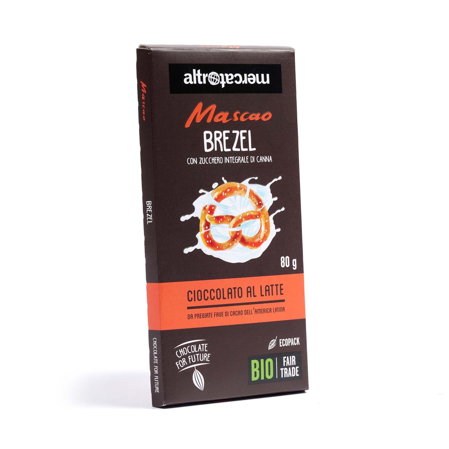 CIOCCOLATO MASCAO AL LATTE BREZEL - BIO | COD. 7131 | 80 g