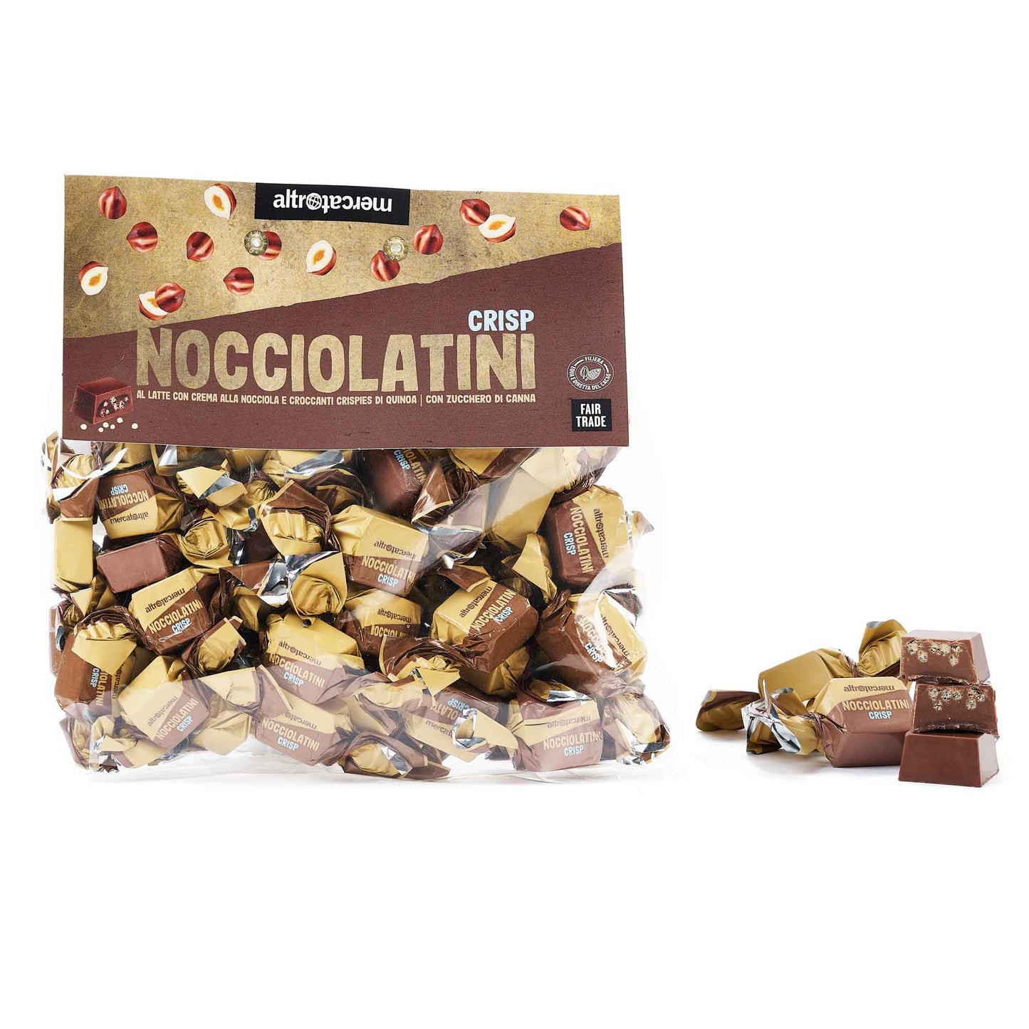 NOCCIOLATINI CRISP RIPIENI ALLA NOCCIOLA| 500 g | COD 1272
