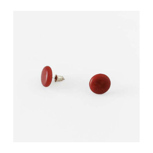 ORECCHINI CARAMBOLA, TAGUA BOTTONCINO ROSSO| HUBM351142165909