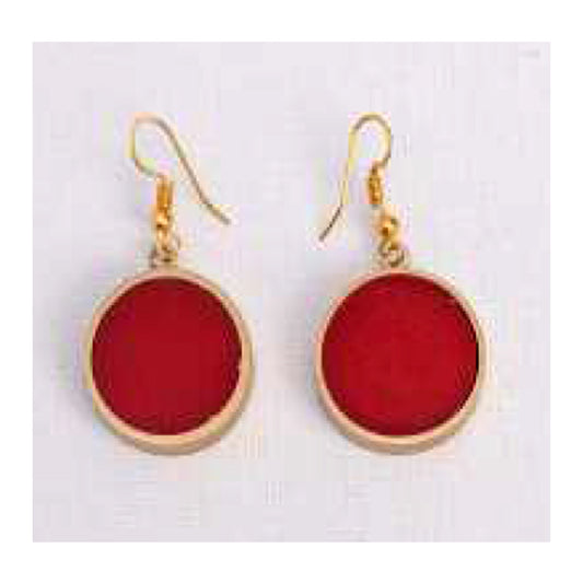 ORECCHINI TEMA OTTONE RESINA ROSSO | HUBM341126158209