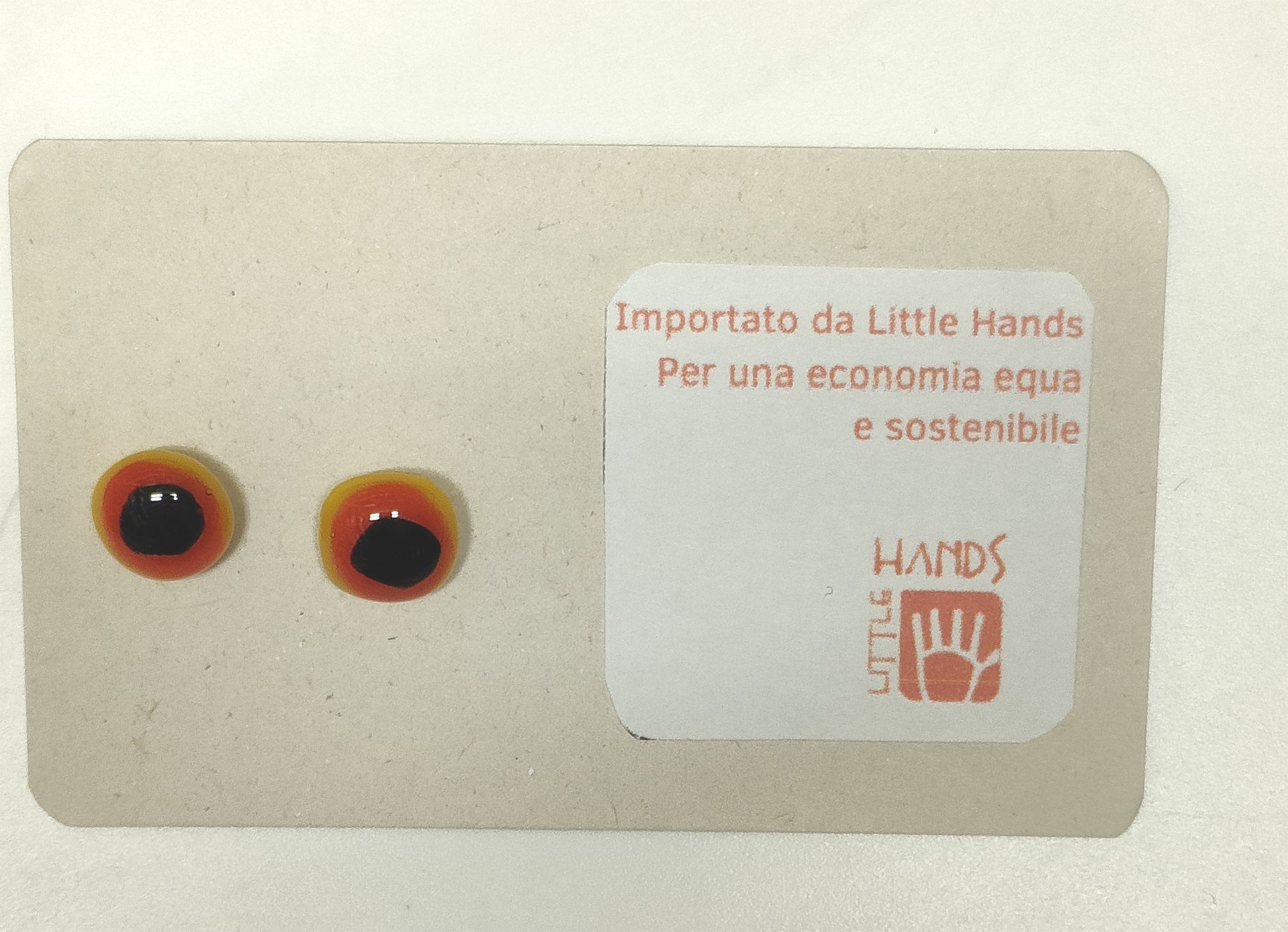 bijoux solidali questi orecchini a lobo in vetro dalla Colombia