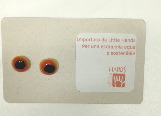 bijoux solidali questi orecchini a lobo in vetro dalla Colombia