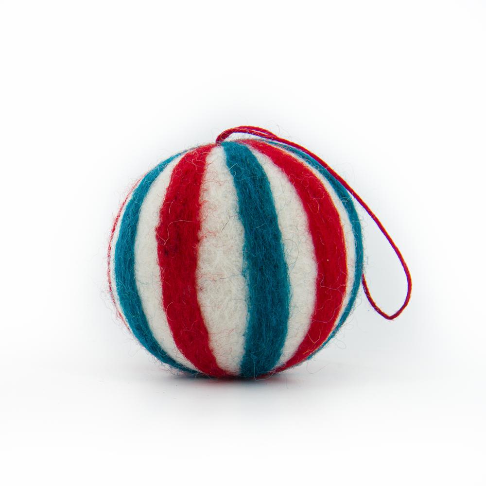 PALLINA DI NATALE FELTRO EQUOSOLIDALE NEPAL | HUBAQNP0021848