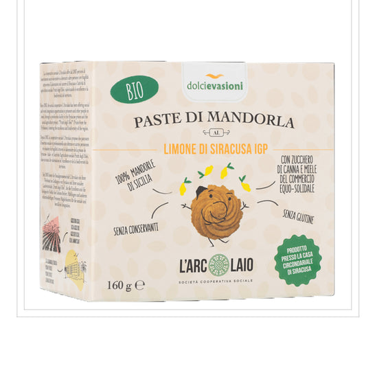 PASTE DI MANDORLA AL LIMONE- BIO -NATALE SOLIDALE ALTROMERCATO | 150 g | COD 4255