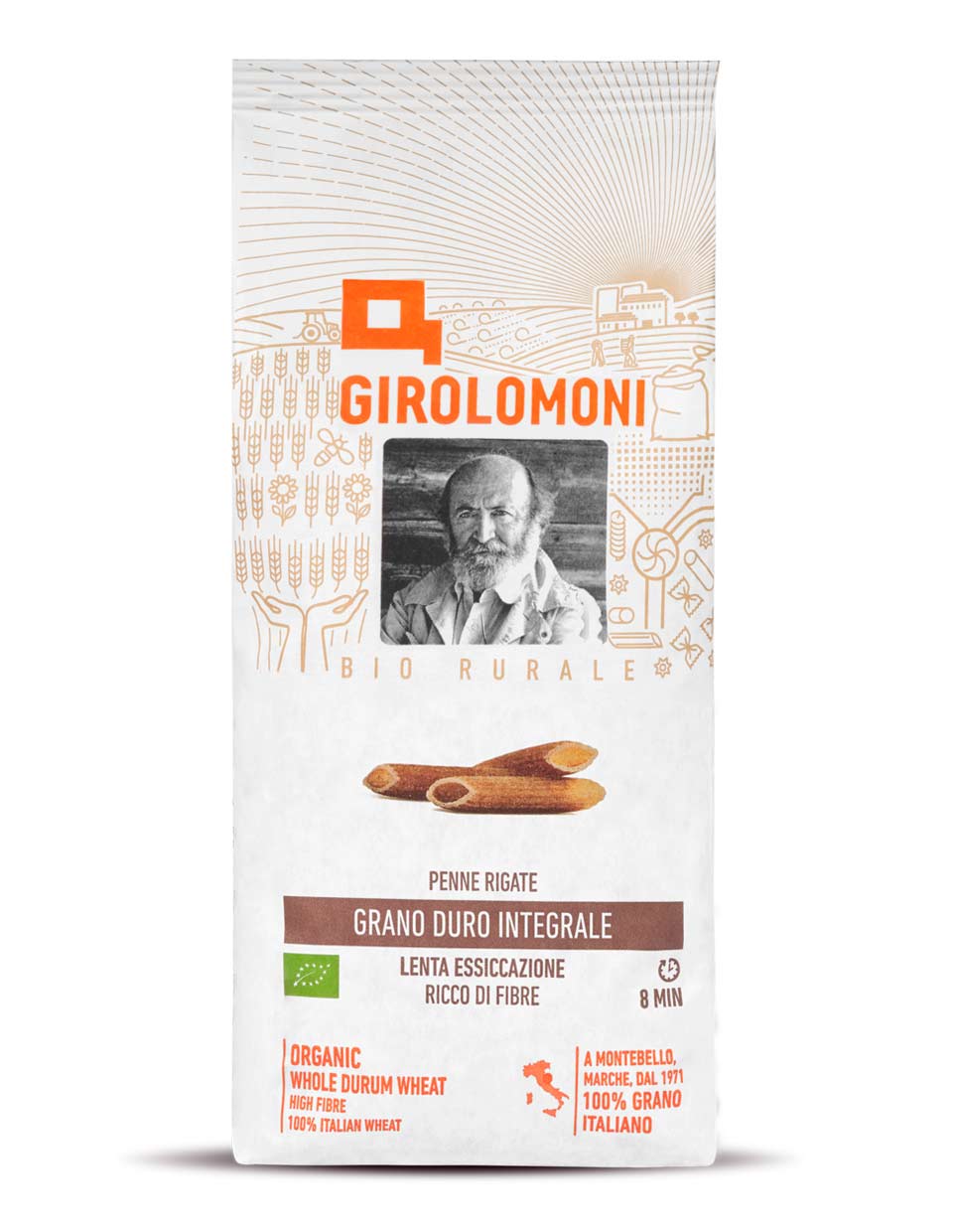 PENNE RIGATE GRANO DURO  INTEGRALE GIROLOMONI - BIO | COD. 1174 | 500 g