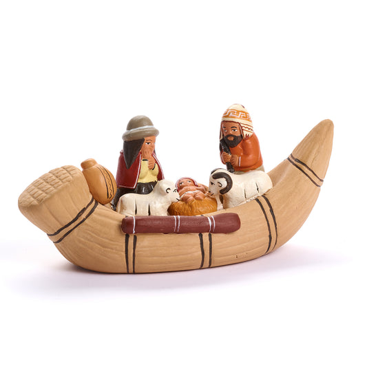 Presepe Totora in ceramica fatto a mano – regalo solidale