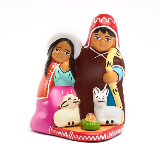 Presepe Tenerezza in ceramica fatto a mano in Perù – Manos Amigas – regalo solidale