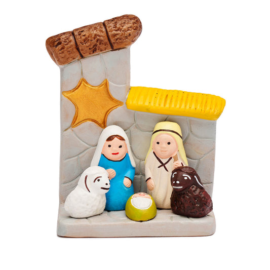 Presepe Luce tra le Pietre in ceramica fatto a mano in Perù – Manos Amigas – regalo solidale