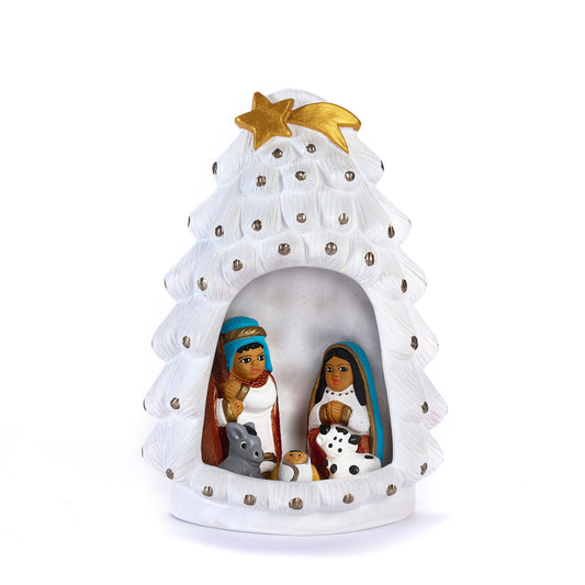 Presepe Abete di Panna in ceramica fatto a mano in Perù – Manos Amigas