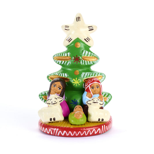 Presepe Albero Festoso in ceramica fatto a mano in Perù – CIAP