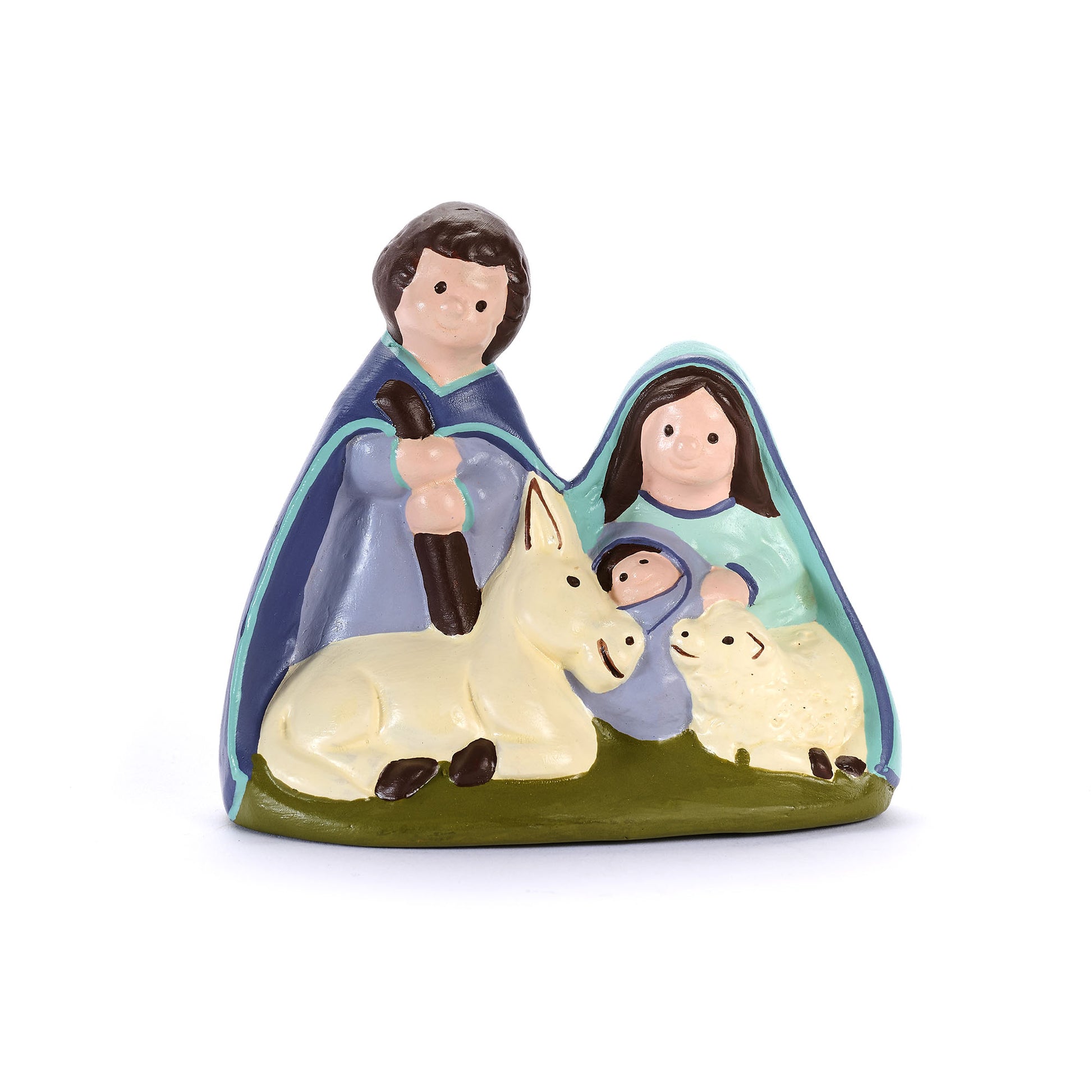 Presepe Mantelli Blu in ceramica fatto a mano in Perù – Manos Amigas
