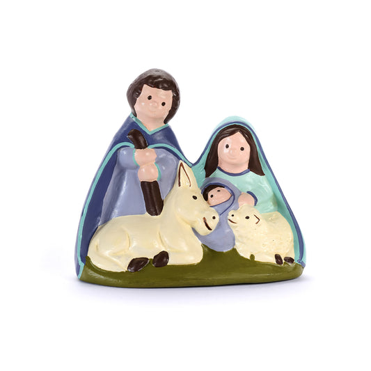 Presepe Mantelli Blu in ceramica fatto a mano in Perù – Manos Amigas