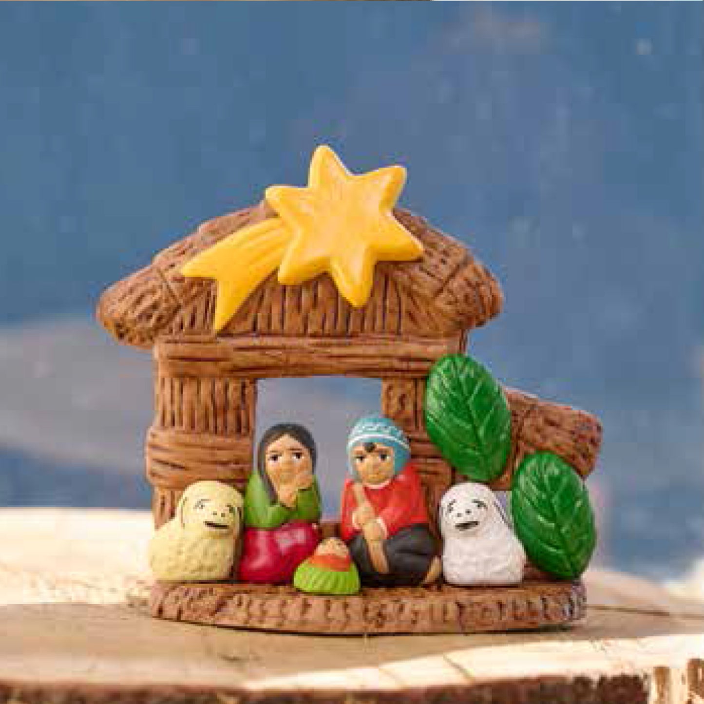 PRESEPE COMETA SULLA CAPANNA IN CERAMICA | COD. 6495