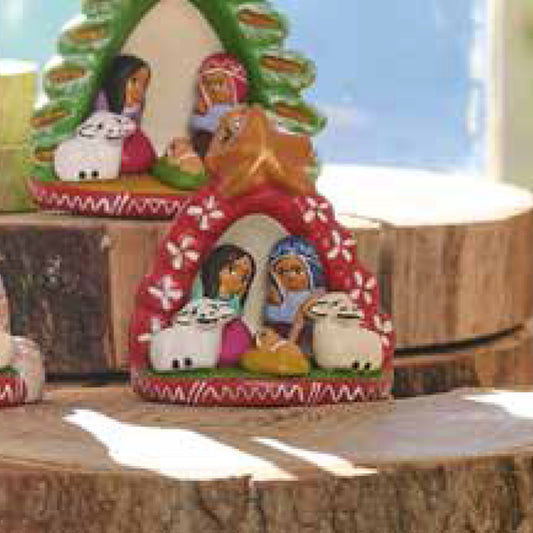 PRESEPE GROTTA ROSSA, IN CERAMICA | COD. 6509