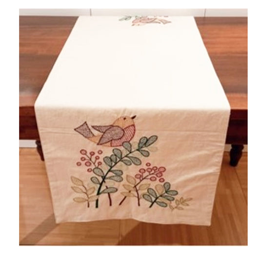 RUNNER COTONE RICAMATO PETTIROSSO BANGLADESH | COD HUBEQ7281855