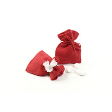 Carica l&#39;immagine nel visualizzatore di Gallery, sacchettino portaconfetti in juta rosso per bomboniere solidali Altromercato
