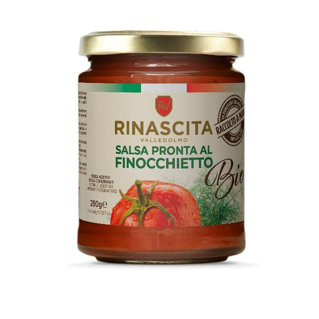 SALSA PRONTA AL FINOCCHIETTO RINASCITA- BIO | COD. HUBRN280GRSPFB | 280 g