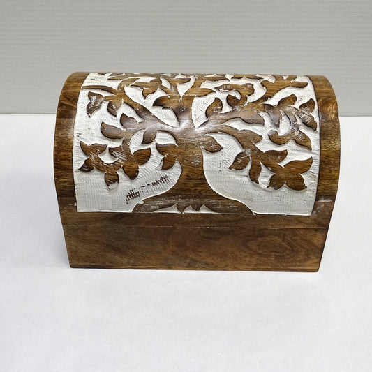 SCATOLA COPERCHIO ARROTONDATO ARTIGIANATO INDIANO | COD HUBAQIN0041204