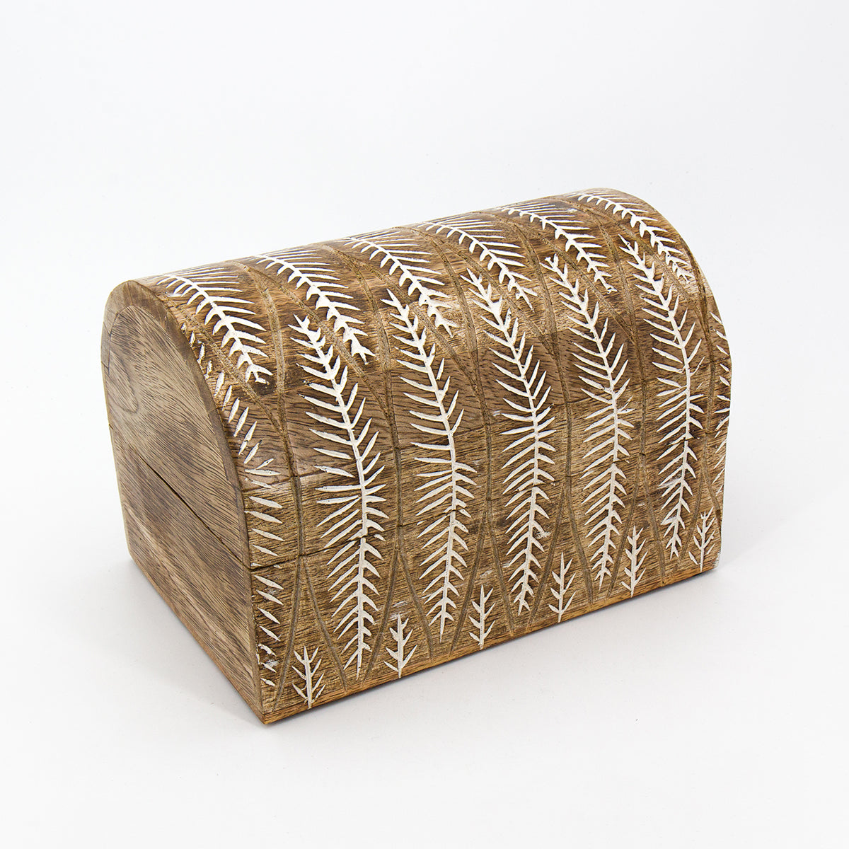SCATOLA LEGNO MANGO COPERCHIO ARROTONDATO ARTIGIANATO INDIANO | COD HUBAQIN3041231