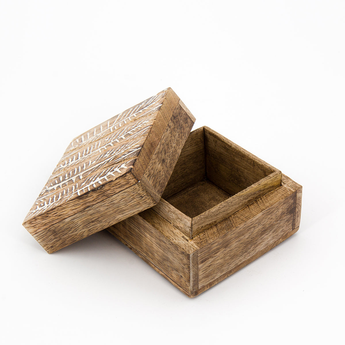 Interno cofanetto portagioie in legno di mango artigianato indiano equosolidale . Un regalo per tutte le occasioni el 