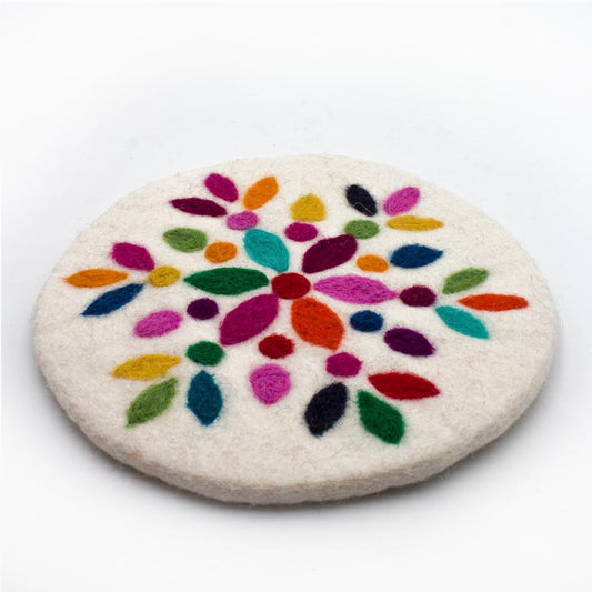 SOTTOPENTOLA FIOCCO DI NEVE FELTRO EQUOSOLIDALE NEPAL | HUBAQNP0021839