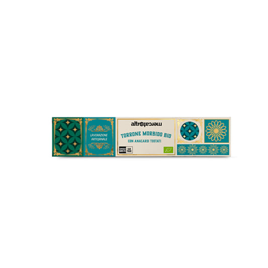 STECCA TORRONE MORBIDO CON ANACARDI E MIELE - BIO | COD  1063 | 90 g