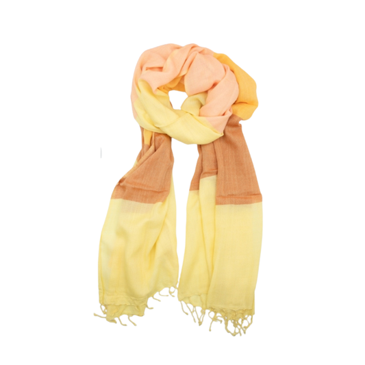 Stola in fibra di rose collezione OnEarth PE 2026 giallo arancio