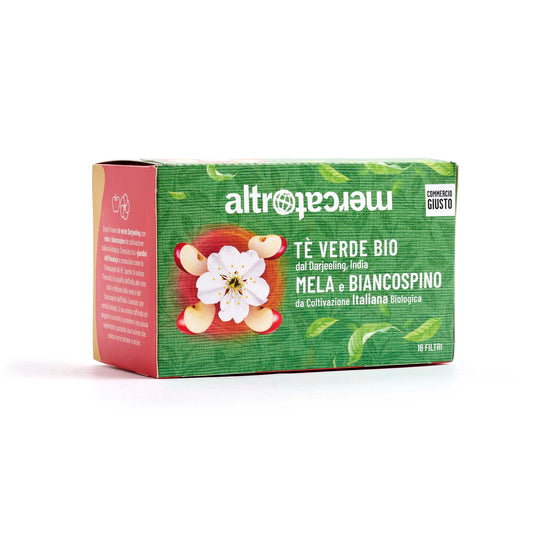 TÈ VERDE DARJEELING MELA E BIANCOSPINO- BIO | COD 7337 | 16 FILTRI