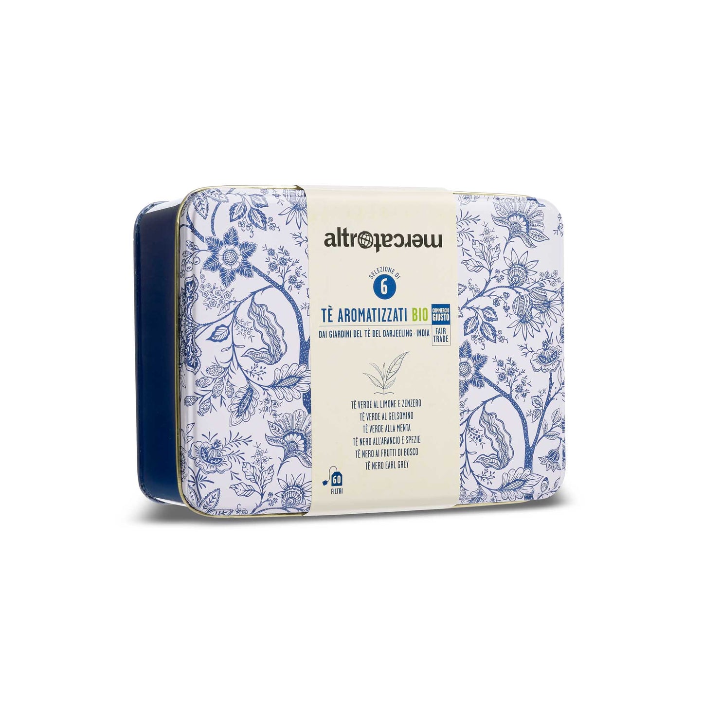 TÈ AROMATIZZATI IN COFANETTO IN LATTA - BIO- NATALE SOLIDALE ALTROMERCATO | COD   1099 | 120 g