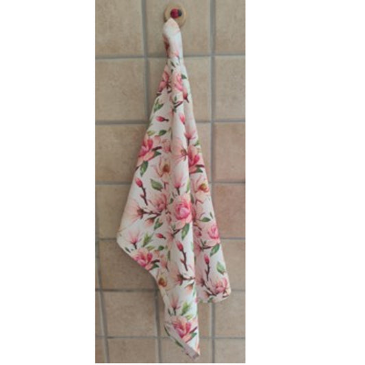 asciugapiatti cotone Fair Gift con fantasia magnolia