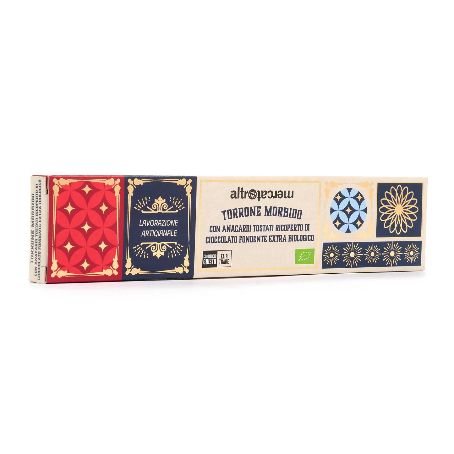 TORRONE MORBIDO RICOPERTO DI CIOCCOLATO FONDENTE  - BIO | COD  1064 | 90 g