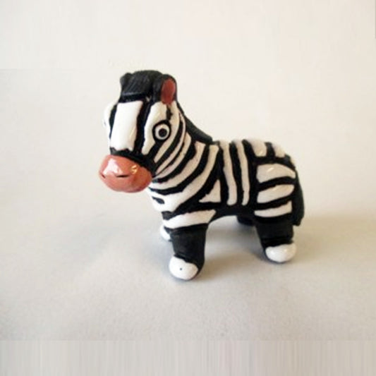 zebra animaletto in ceramica smaltata oggetto bomboniera equosolidale Equomercato