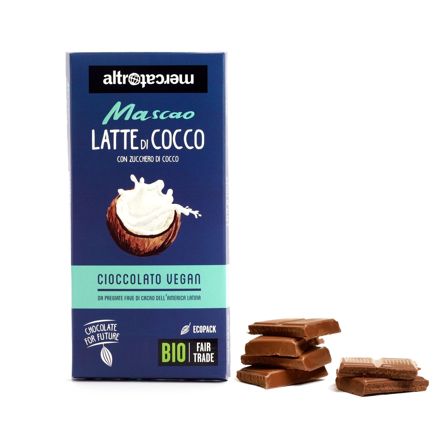 CIOCCOLATO MASCAO FONDENTE AL LATTE DI COCCO - BIO | COD. 879 | 80 g