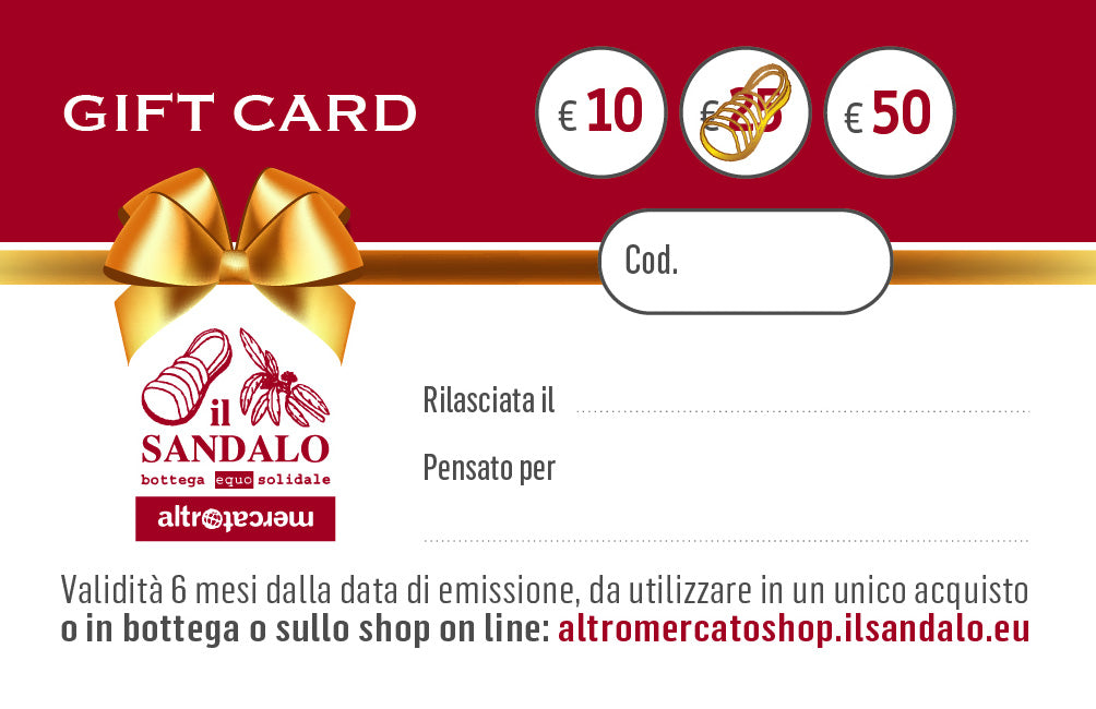 GIFT CARD 25 € | COD. GIFT25