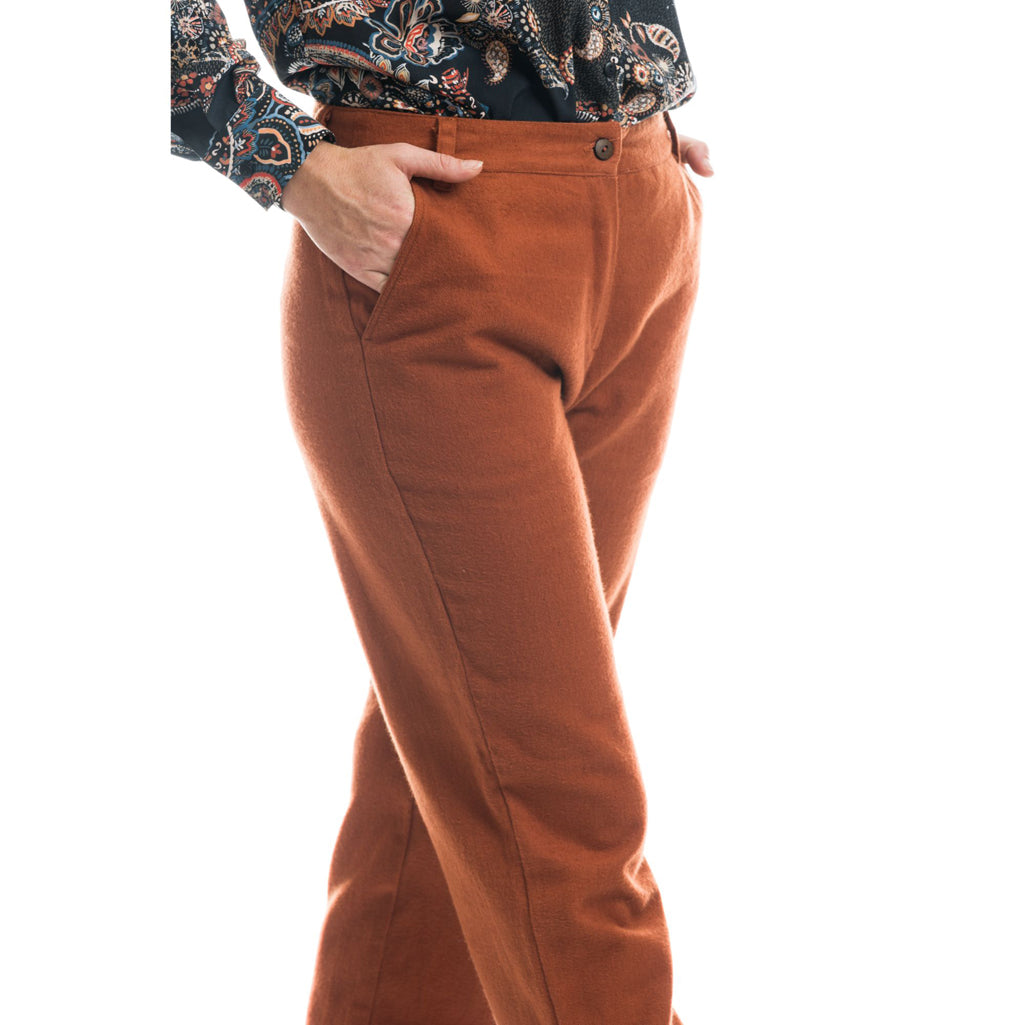 PANTALONE ERICA COTONE FELPATO | MATTONE | COD AQOEIN1021962