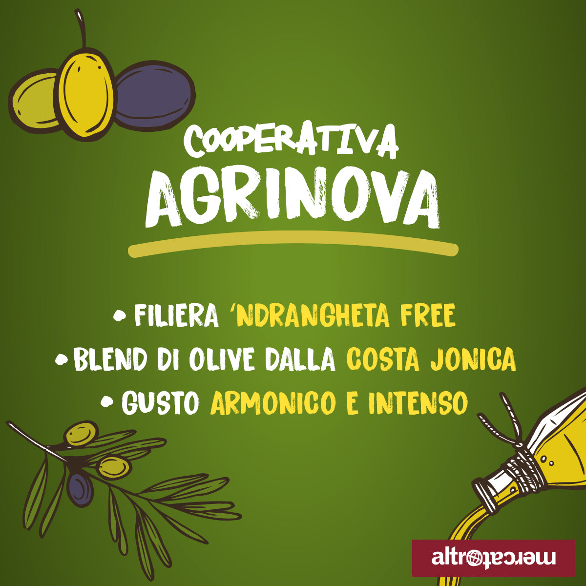 OLIO EXTRA VERGINE D'OLIVA IN LATTA BIO AGRINOVA | COD 895 | 5lt