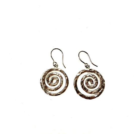 ORECCHINI SPIRALE OTTONE SILVER CAMBOGIA | COD IDASPI006
