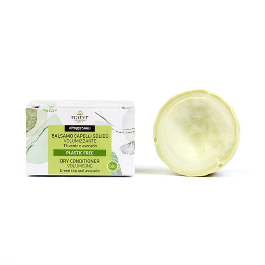 BALSAMO CAPELLI SOLIDO VOLUMIZZANTE TÈ VERDE AVOCADO - BIO  | COD. 3760 | 50gr