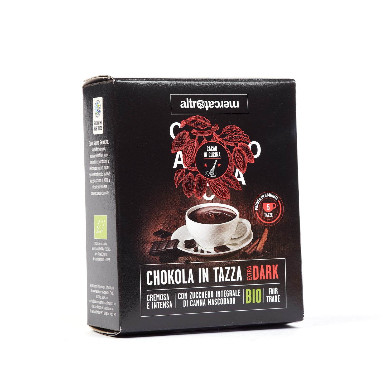 PREPARATO PER CIOCCOLATA IN TAZZA CHOKOLA EXTRA DARK - BIO | COD. 00003396 | 125 g