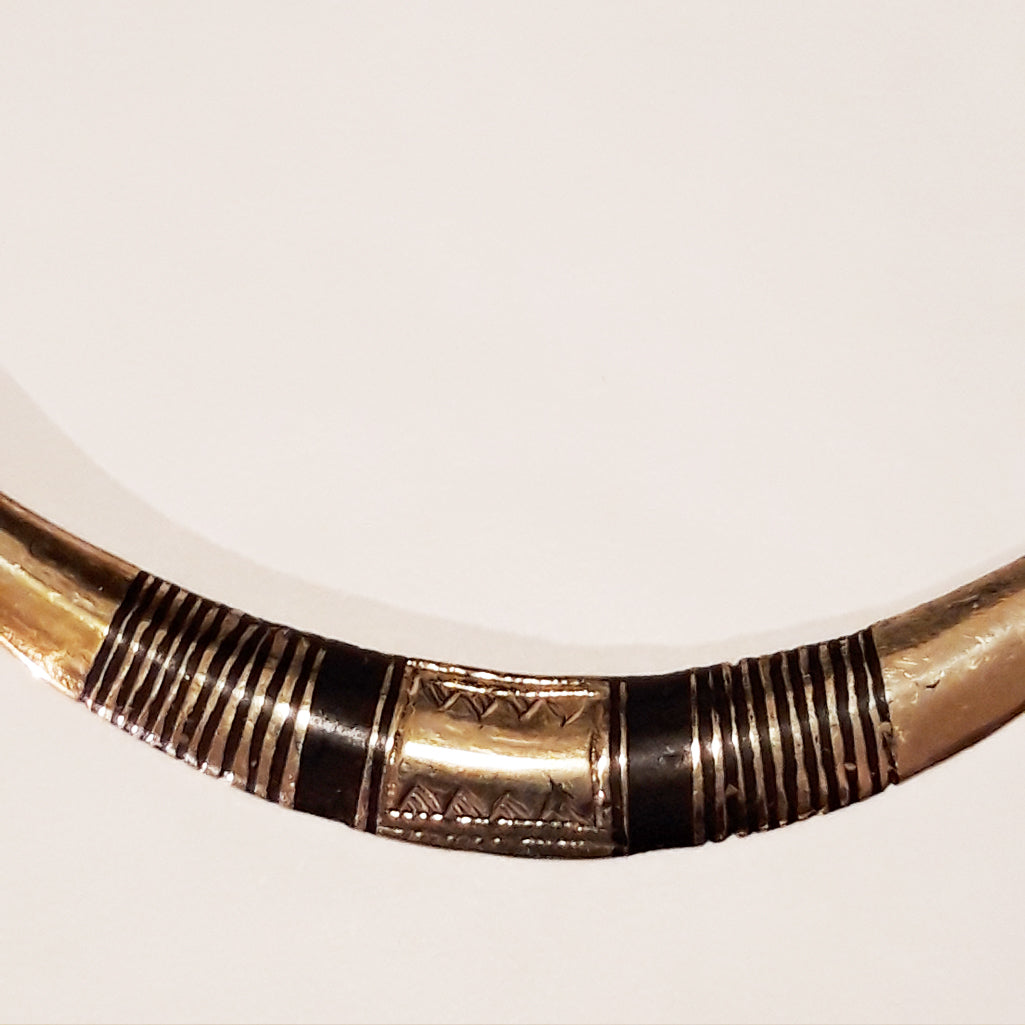 COLLANA  BRONZO E EBANO GIROCOLLO - TUAREG| COD ASS896