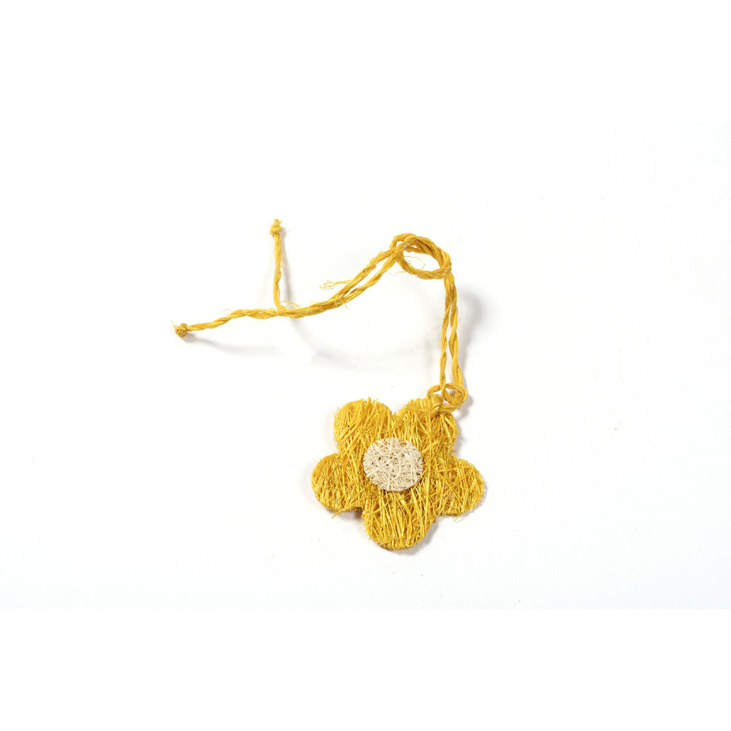 FIORELLINO PIATTO GIALLO IN ABACA CON LACCETTO | COD 2406