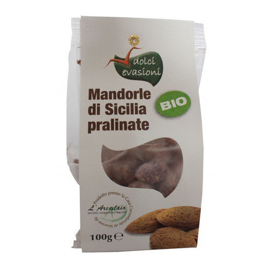 MANDORLE DI SICILIA PRALINATE- BIO  | 100 g | COD  4249