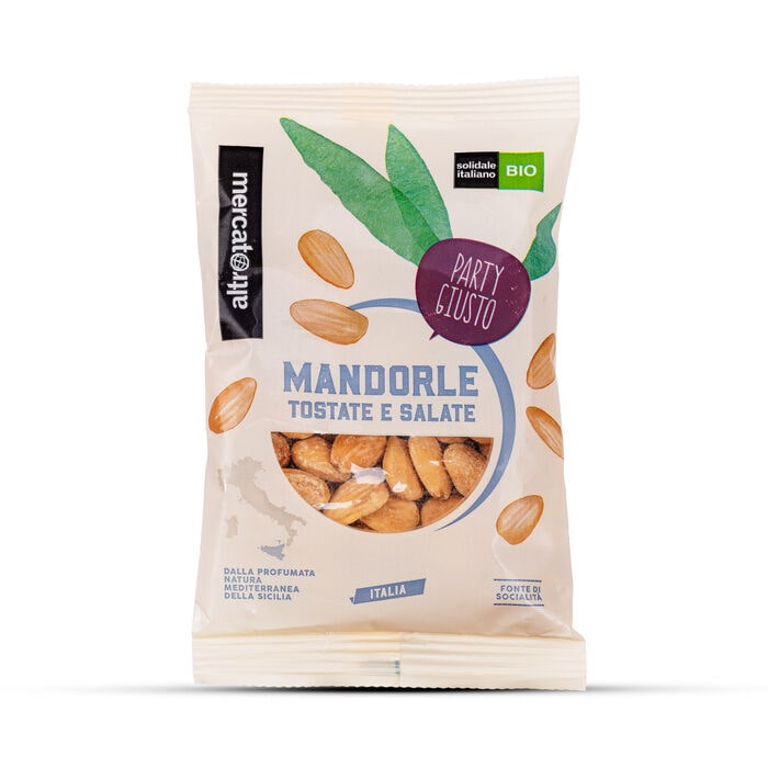 MANDORLE TOSTATE E SALATE DI SICILIA - BIO | COD. 570 | 100 g