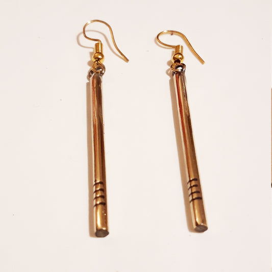 ORECCHINI BRONZO CON INCISIONE | COD ASS893