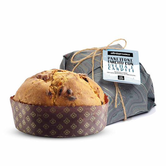 Panettone farcito Regalo goloso di Natale del commercio Equosolidale Altromercato