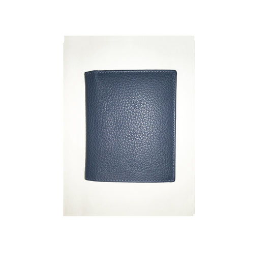 Portafoglio uomo pelle indigo – Portafoglio artigianale India
