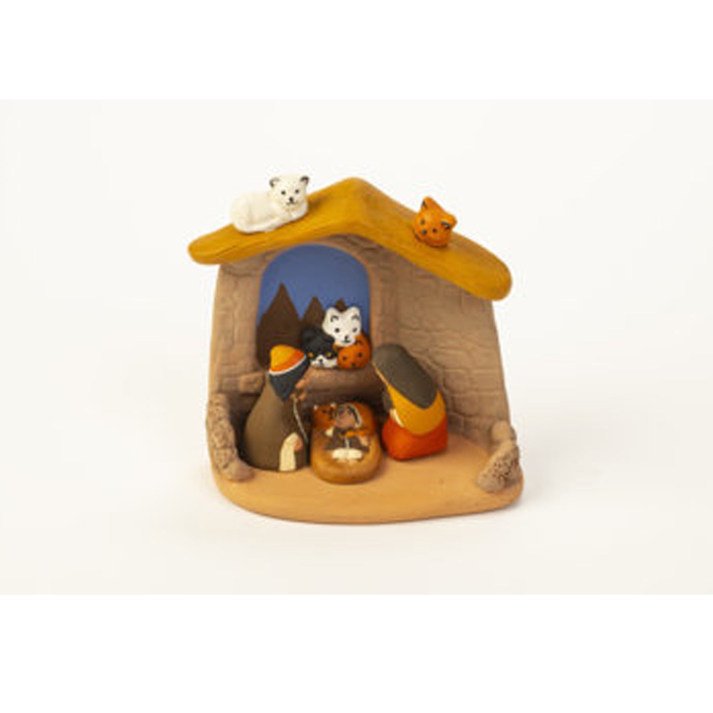 PRESEPE TRA I GATTINI TERRACOTTA | COD. 3623