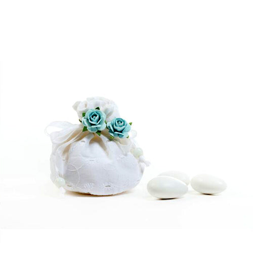 ROSELLINA IN SAA PAPER AZZURRA  | COD 1518