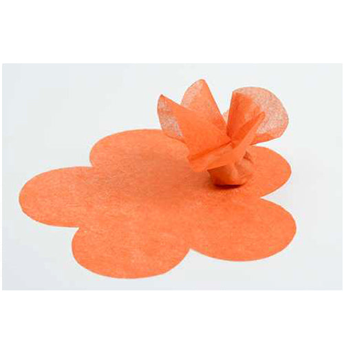 SILK PAPER ARANCIO FUSTELLATA FIORE | COD 652